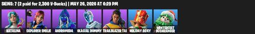 [PC/PSN/XBOX] | 7 skins | Katalina | Explorer Emilie | Andromeda | Glacial Dummy | Trailblazer Tai | Holiday Boxy | Winterfest Bushranger | Full Access