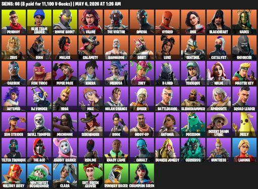 [PC/PSN/XBOX] | 66 skins | Omega | Prodigy | Blue Team Leader | Rogue Agent | Valor | The Visitor | Hybrid | Rox | Blackheart | Hades | Zeus | Ruin | Full Access
