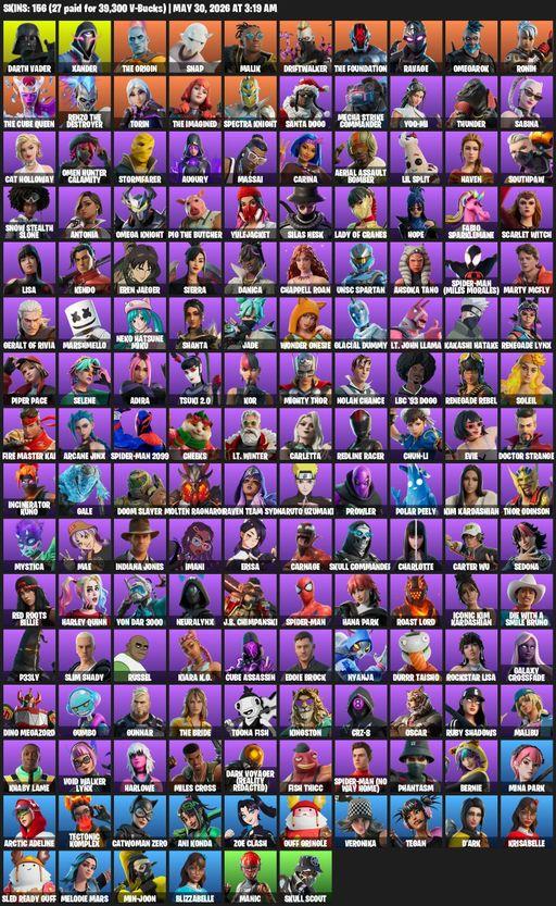 [PC/PSN/XBOX] | 156 skins | Darth Vader | Xander | The Origin | Snap | Malik | Driftwalker | The Foundation | Ravage | Omegarok | Ronin | Full Access