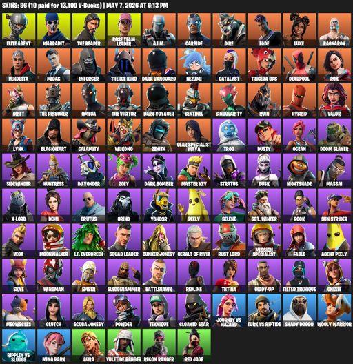 [PC/PSN/XBOX] | 96 skins | Take The L | OG STW | The Reaper | Elite Agent | Omega | Mako | Warpaint | Rose Team Leader | A.I.M. | Carbide | Dire | Full Access
