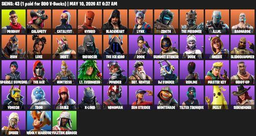 [PC/PSN/XBOX] | 43 skins | Prodigy | Calamity | Catalyst | Hybrid | Blackheart | Lynx | Zenith | The Prisoner | A.I.M. | Ragnarok | Ruin | Luxe | Full Access
