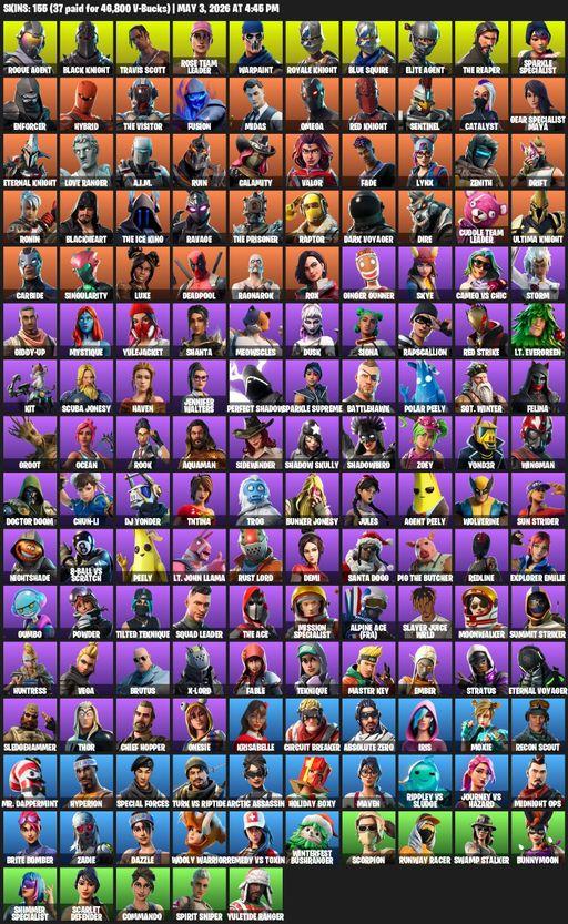 [PC/PSN/XBOX] | 155 skins | Merry Mint Axe | Take The L | Floss | OG STW | Black Knight | Travis Scott | Sparkle Specialist | Royale Knight | Full Access