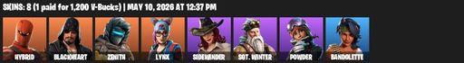 [PC/PSN/XBOX] | 8 skins | Hybrid | Blackheart | Zenith | Lynx | Sidewinder | Sgt. Winter | Powder | Bandolette | Scorcher | Swag Smasher | Full Access