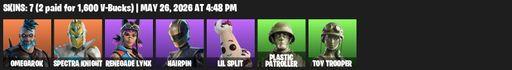 [PC/XBOX] | 7 skins | Omegarok | Spectra Knight | Renegade Lynx | Hairpin | Lil Split | Plastic Patroller | Toy Trooper | Spectra Slasher | Full Access