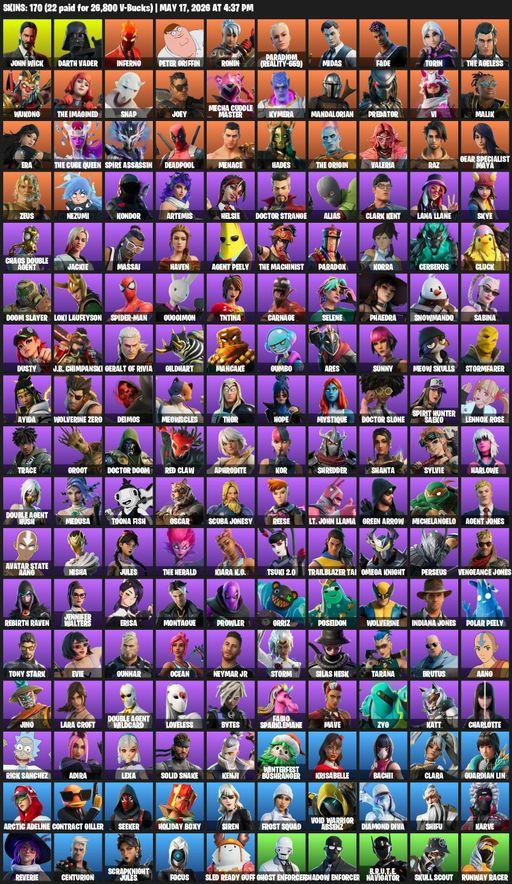 [PC/PSN] | 170 skins | Lara Croft | John Wick | Darth Vader | Inferno | Peter Griffin | Ronin | Paradigm (Reality-659) | Midas | Fade | Torin | Full Access