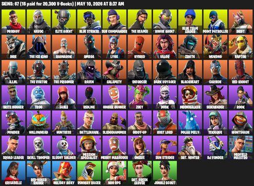 [PC/XBOX] | 67 skins | Take The L | The Reaper | Elite Agent | Omega | Reaper Axe | Prodigy | Havoc | Blue Striker | Sub Commander | Rogue Agent | Full Access