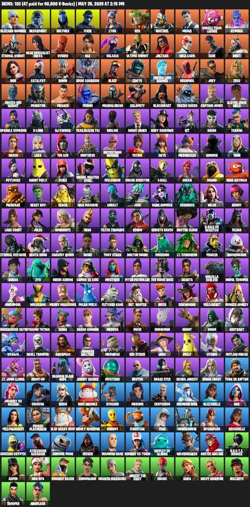 [PC/XBOX] | 192 skins | Leviathan Axe | Lara Croft | Blizzard Bomber | Breakpoint | Sultura | Fixer | Lynx | Rex | Sentinel | Midas | Full Access