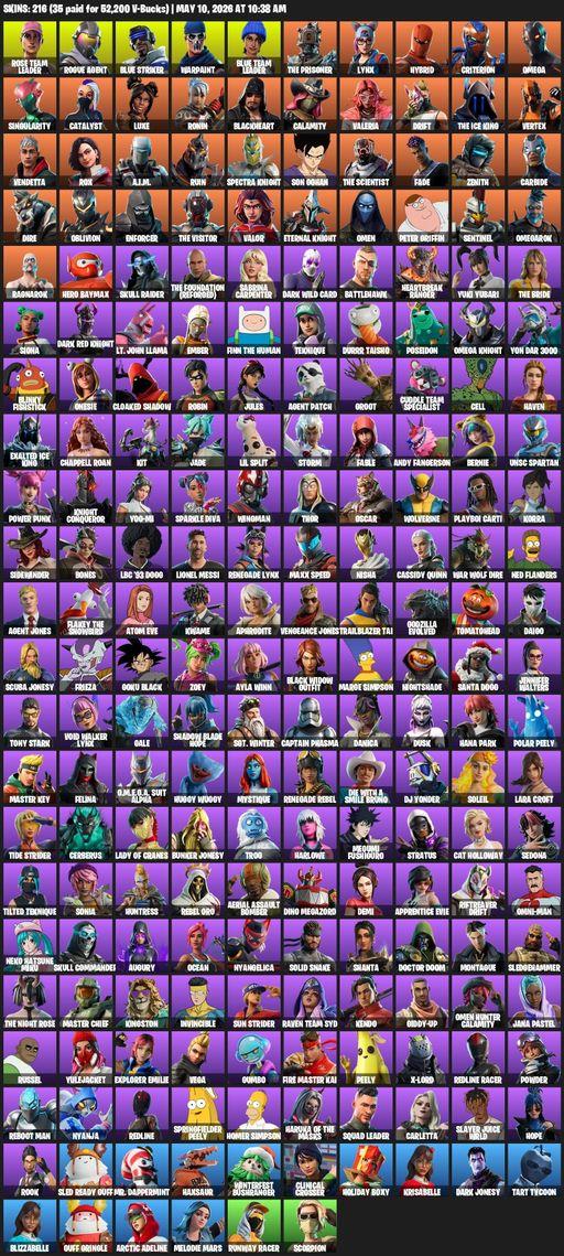 [PC/PSN] | 216 skins | OG STW | Omega | Lara Croft | Reaper Axe | Rose Team Leader | Rogue Agent | Blue Striker | Warpaint | Blue Team Leader | Full Access