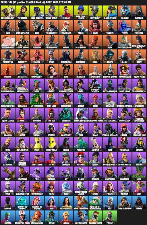 [PC] | 148 skins | Take The L | The Reaper | Elite Agent | Omega | Psycho Bandit | Blue Striker | Rogue Agent | Prodigy | Blue Team Leader | Full Access