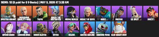 [PC/PSN] | 18 skins | Spectra Knight | Paradigm (Reality-659) | Twyn | Renzo the Destroyer | Meow Skulls | Geralt of Rivia | Grriz | Massai | Full Access