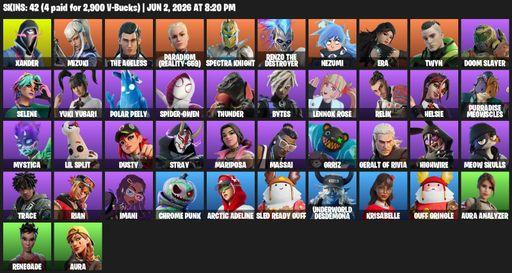 [PC/XBOX] | 42 skins | Xander | Mizuki | The Ageless | Paradigm (Reality-659) | Spectra Knight | Renzo the Destroyer | Nezumi | Era | Twyn | Full Access