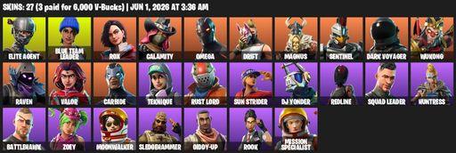 [PC] | 27 skins | Take The L | Elite Agent | Omega | Blue Team Leader | Rox | Calamity | Drift | Magnus | Sentinel | Dark Voyager | Wukong | Raven | Full Access