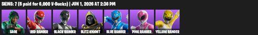 [PC/XBOX] | 7 skins | Sage | Red Ranger | Black Ranger | Blitz Knight | Blue Ranger | Pink Ranger | Yellow Ranger | Soundwave Slashers | Power Lance | Full Access