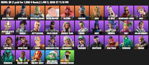 [PC/PSN/XBOX] | 35 skins | Kado Thorne | Omegarok | Spectra Knight | Peter Griffin | Valeria | Carbide | Zeus | Lil Split | Vengeance Jones | Mae | Full Access