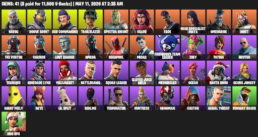 [PC/PSN] | 41 skins | Omega | Havoc | Rogue Agent | Sub Commander | Trailblazer | Spectra Knight | Valor | Fade | Gear Specialist Maya | Omegarok | Full Access