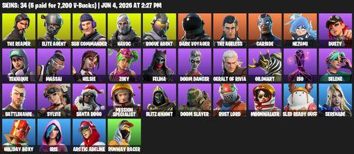 [PC/PSN] | 34 skins | Take The L | The Reaper | Elite Agent | Sub Commander | Havoc | Rogue Agent | Dark Voyager | The Ageless | Carbide | Nezumi | Full Access