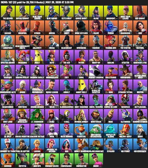 [PC/XBOX] | 107 skins | Leviathan Axe | Take The L | OG STW | Royale Knight | The Reaper | Elite Agent | Blue Squire | Omega | Blue Team Leader | Full Access