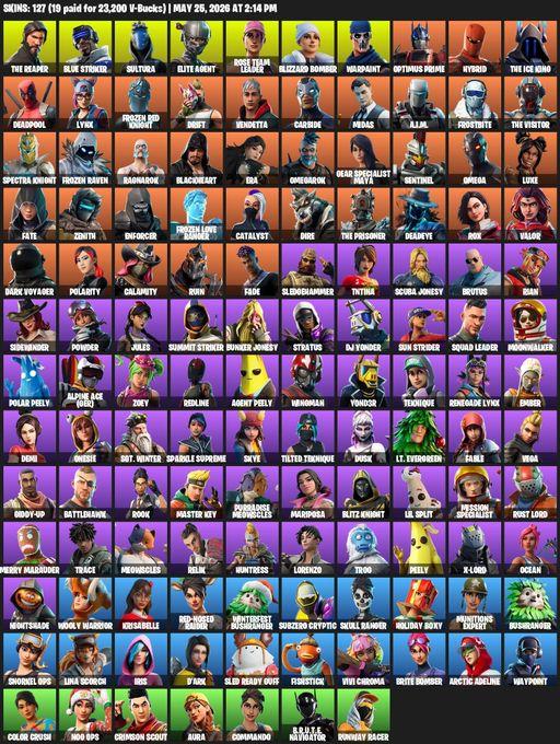 [PC/XBOX] | 127 skins | Take The L | OG STW | The Reaper | Elite Agent | Omega | Blue Striker | Sultura | Rose Team Leader | Blizzard Bomber | Full Access
