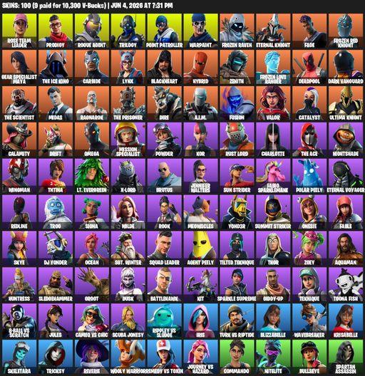 [PC/PSN/XBOX] | 100 skins | Take The L | OG STW | Omega | Rose Team Leader | Prodigy | Rogue Agent | Trilogy | Point Patroller | Warpaint | Full Access