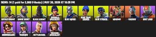 [PC/XBOX] | 14 skins | Floss | Take The L | Black Knight | Sparkle Specialist | Royale Knight | Blue Squire | Rogue Agent | Blue Team Leader | Full Access