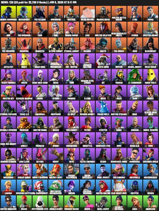 [PC/XBOX] | 130 skins | Carbon Commando | Breakpoint | The Ice King | Omegarok | Sentinel | Peter Griffin | Mandalorian | Molten Battle Hound | Lynx | Full Access