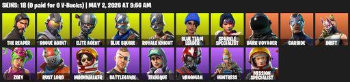 [PC/XBOX] | 18 skins | Take The L | Floss | Sparkle Specialist | Royale Knight | The Reaper | Elite Agent | Blue Squire | Rogue Agent | Full Access