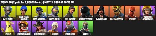[PC/PSN/XBOX] | 16 skins | Take The L | The Reaper | Elite Agent | Blue Team Leader | Blue Striker | Rogue Agent | Dark Voyager | Blackheart | Full Access