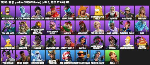 [PC/PSN/XBOX] | 38 skins | Reaper Axe | Ned Flanders | Glacial Dummy | Rockstar LISA | FIRE Master Kai | Maxx Speed | Wonder Onesie | Full Access
