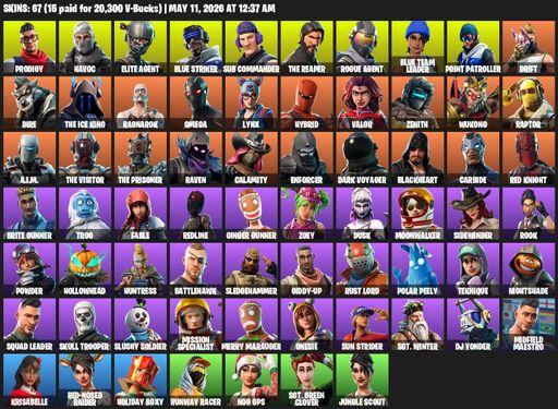 [PC/XBOX] | 67 skins | Take The L | The Reaper | Elite Agent | Omega | Reaper Axe | Prodigy | Havoc | Blue Striker | Sub Commander | Rogue Agent | Full Access