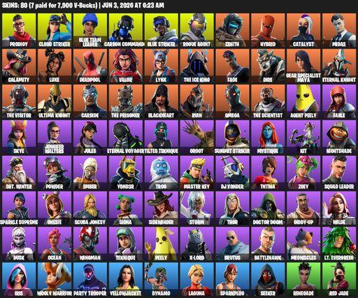 [PC/XBOX] | 80 skins | Omega | Reaper Axe | Prodigy | Cloud Striker | Blue Team Leader | Carbon Commando | Blue Striker | Rogue Agent | Zenith | Full Access