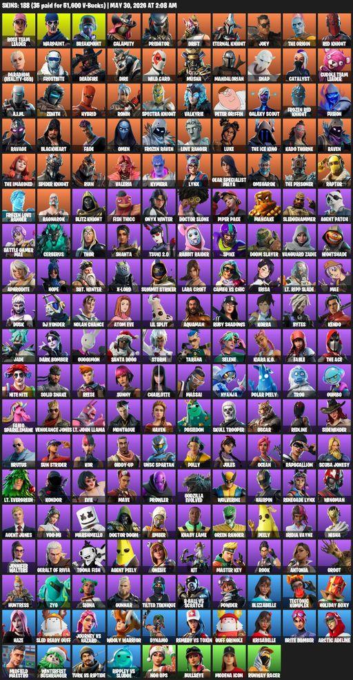 [PC/PSN] | 188 skins | Leviathan Axe | OG STW | Lara Croft | Rose Team Leader | Warpaint | Breakpoint | Calamity | Predator | Drift | Eternal Knight | Full Access
