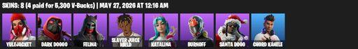 [PC/PSN/XBOX] | 8 skins | Yulejacket | Dark Doggo | Felina | Slayer Juice WRLD | Katalina | Burnoff | Santa Dogg | Chord Kahele | Microbot Mallet | Full Access