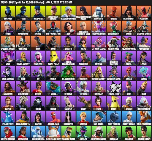 [PC/XBOX] | 90 skins | OG STW | Sultura | Fixer | Warpaint | Rose Team Leader | Blizzard Bomber | Gear Specialist Maya | Frostbite | Hybrid | Full Access