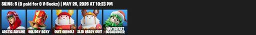 [PC/PSN/XBOX] | 5 skins | Arctic Adeline | Holiday Boxy | Guff Gringle | Sled Ready Guff | Winterfest Bushranger | Sledgecracker | Nanner Bashers | Full Access