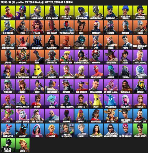 [PC/XBOX] | 92 skins | Floss | OG STW | Black Knight | Sparkle Specialist | Royale Knight | Blue Squire | Omega | Prodigy | Blitz | Rogue Agent | Full Access