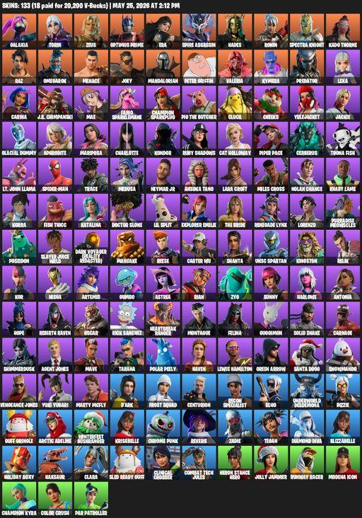 [PC/PSN/XBOX] | 133 skins | Lara Croft | Galaxia | Torin | Zeus | Optimus Prime | Era | Spire Assassin | Hades | Ronin | Spectra Knight | Kado Thorne | Full Access