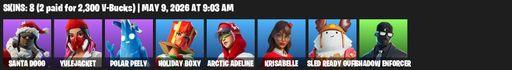 [PC/PSN] | 8 skins | Santa Dogg | Yulejacket | Polar Peely | Holiday Boxy | Arctic Adeline | Krisabelle | Sled Ready Guff | SHADOW Enforcer | Full Access