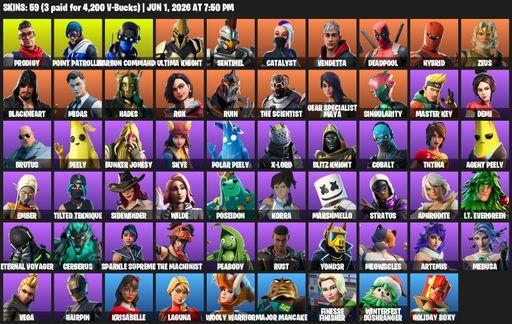 [PC/XBOX] | 59 skins | Prodigy | Point Patroller | Carbon Commando | Ultima Knight | Sentinel | Catalyst | Vendetta | Deadpool | Hybrid | Zeus | Full Access
