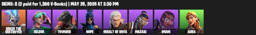 [PC/PSN/XBOX] | 8 skins | Renzo the Destroyer | Selene | Thunder | Hope | Geralt of Rivia | Massai | Imani | Aura | Witcher's Steel Sword | Full Access