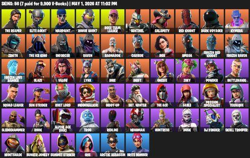 [PC/PSN] | 56 skins | Take The L | OG STW | The Reaper | Elite Agent | Omega | Warpaint | Rogue Agent | Rose Team Leader | Sentinel | Calamity | Full Access
