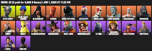 [PC/PSN/XBOX] | 22 skins | Take The L | Elite Agent | Blue Team Leader | Blackheart | Hybrid | Dark Voyager | Catalyst | Wild Card | Love Ranger | Full Access