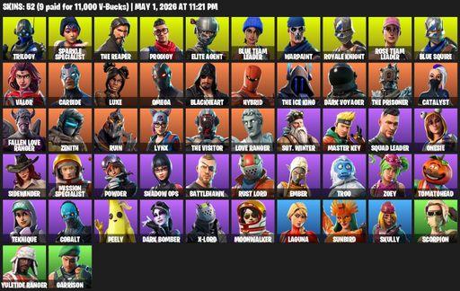 [PC/XBOX] | 52 skins | Take The L | Floss | OG STW | Sparkle Specialist | Royale Knight | The Reaper | Elite Agent | Blue Squire | Omega | Trilogy | Full Access