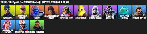[PC/PSN] | 13 skins | OG STW | Warpaint | Rose Team Leader | Fusion | Gear Specialist Maya | Cameo vs Chic | Agent Peely | Imperial Stormtrooper | Full Access