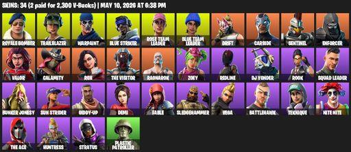 [PC/PSN/XBOX] | 34 skins | OG STW | Royale Bomber | Trailblazer | Warpaint | Blue Striker | Rose Team Leader | Blue Team Leader | Drift | Carbide | Full Access