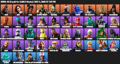 [PC/PSN] | 44 skins | Ruin | Rox | Luxe | Ultima Knight | Sentinel | Catalyst | Fusion | The Scientist | Zeus | Blackheart | Hybrid | Cobalt | Korra | Full Access