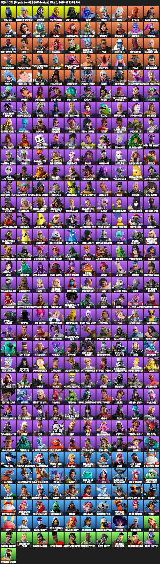 [PC/XBOX] | 341 skins | Lara Croft | Sultura | Blizzard Bomber | Xander | Victor Elite | Darth Vader | Fusion | Mizuki | Snap | Hybrid | Kado Thorne | Full Access