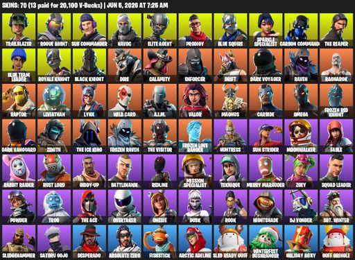 [PC/XBOX] | 70 skins | Floss | Take The L | Black Knight | Sparkle Specialist | Royale Knight | The Reaper | Elite Agent | Blue Squire | Omega | Full Access