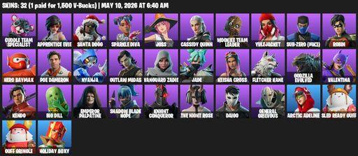 [PC/PSN/XBOX] | 32 skins | Cuddle Team Specialist | Apprentice Evie | Santa Dogg | Sparkle Diva | Joss | Cassidy Quinn | Wookiee Team Leader | Full Access