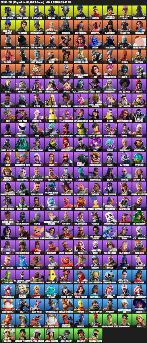 [PC/XBOX] | 227 skins | Merry Mint Axe | Floss | Take The L | OG STW | Black Knight | Sparkle Specialist | Royale Knight | The Reaper | Elite Agent | Full Access