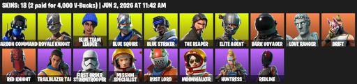 [PC/XBOX] | 18 skins | Take The L | Royale Knight | The Reaper | Elite Agent | Blue Squire | Carbon Commando | Blue Team Leader | Blue Striker | Full Access